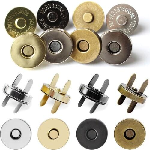 5set 14mm/18mm 4 Colors Pick Metal Strong Magnetic snap fasteners Clasps Buttons For Handbag purse wallet Bags Parts Accessories