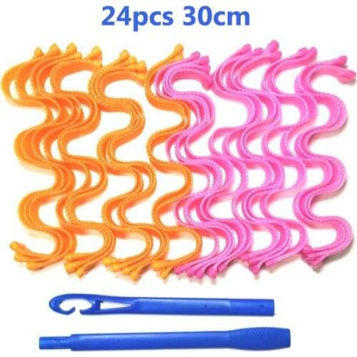 21inch/50CM Spiral/Wave Hair Curlers Rollers Heatless Harmless Wide Curls Roller Tools Hairdressing Hair Styling Tool