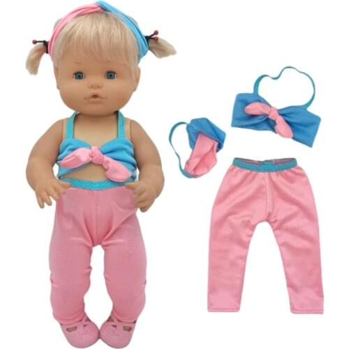 17 Inch Baby Doll Summer Clothes Strapless Shirt For 40cm Nenuco Ropa Y Su Hermanita Toys Wears