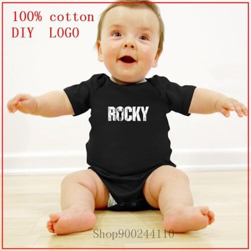 2020 Unisex New Born Baby Boy Clothes Bodysuits baby Rocky Balboa white Baby Girl Clothes Cotton Baby Boy Clothes Roupas de bebe