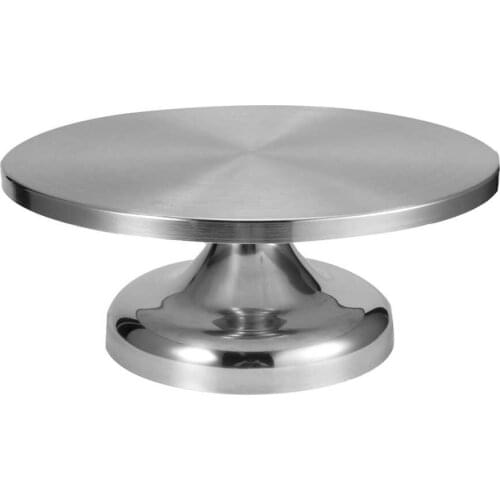 304 Stainless Steel Caking Stand Baking Tool 11.8 Inch Round Mounted Cream Cake Table Pedestal Dessert Table High Tray