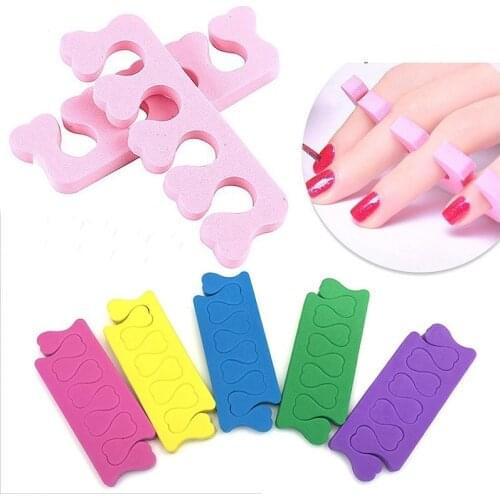 50pcs/Pack Professional Nail Art Toes Separators Fingers Foots Sponge Soft Gel UV Beauty Tools Polish Manicure Pedicure Divider