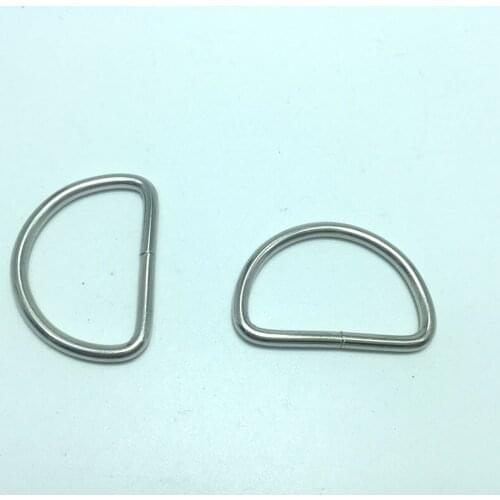80Pcs D Rings 30mm Silver Metal Unwelded D Rings