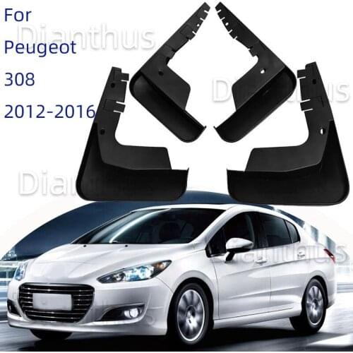 For Peugeot 308 2012-2016 Car Mudguard Anti-splash Anti-Fouling Front Rear Fender Accessories 2015 2014 2013