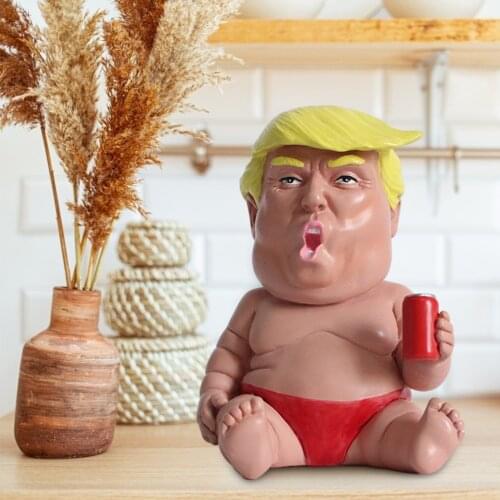 Home Funny Table Decor Gift For Friend Tree Buddies Donald Trump Cute Toys Christmas Holidays Resin Decorations