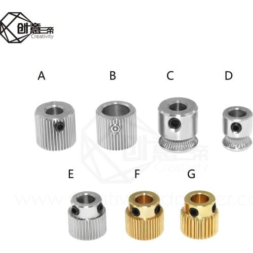 MK7 MK8 Extruder Drive Gear Bore 5mm For 1.75mm/3.0mm Hobbed Gear For Makerbot Reprap Mendel High Quality Stainless Steel