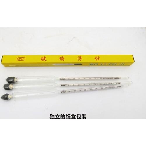 5PCS/lot Densitometer Hydrometer Liquid Density Tester Baume Hydrometer Glass Float Liquid Densitometer