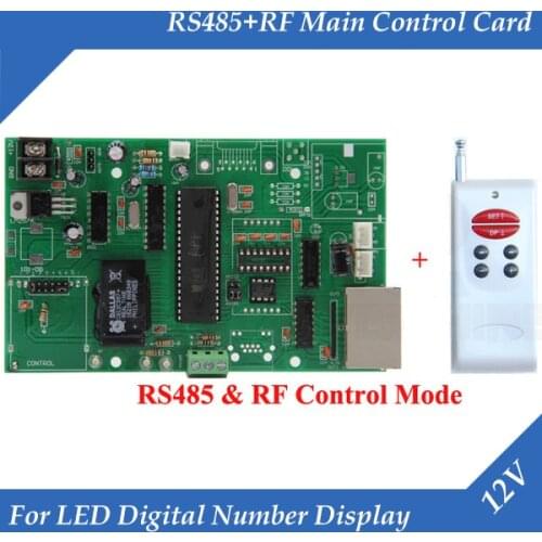 Main Control Card 12V RS485+RF Gas Oil Price LED Display Control Board Use For All Size Led Digital Number Module