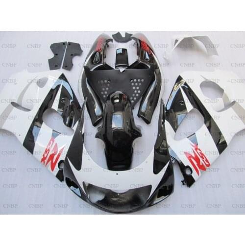 GSX R 750 1996 - 2000 Plastic Fairings GSX-R750 1999 Full Body Kits GSXR 750 98 99 White Black Body Kits