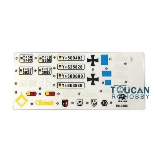 Heng Long 1/16 Leopard2A6 Tank Sticker Decal Lable Decorated 3889 TH00422-SMT4