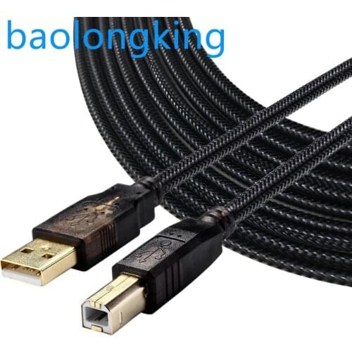 Printer cable, USB 2.0 A-Male to B-Male scanner cable, suitable for HP, Canon, Lexmark, Epson, Dell, Xerox, Samsung, etc