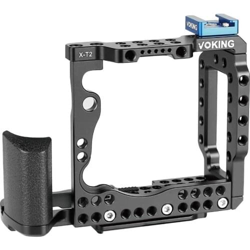 Voking VK-XT2C Aluminum Alloy Camera Video Cage with Detachable Quick Release Plate Fits Fujifilm X-T2