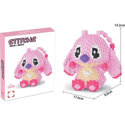 Disney Lilo & Stitch Stitch building blocks cartoon animal "Pink Stitch" he assembled model childrens birthday present