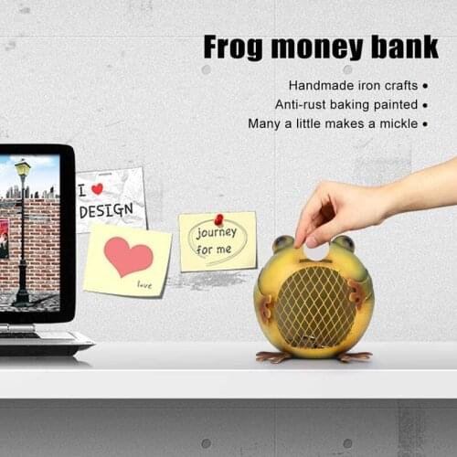 Frog Coin Bank Animal Piggy Bank Iron Piggy Bank Bedroom Decor Childrens Gift
