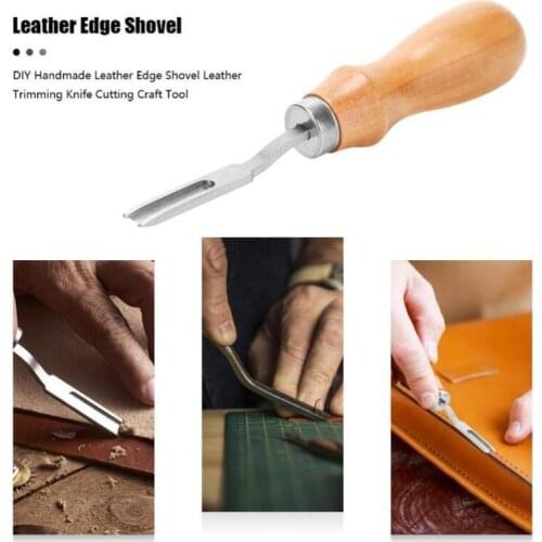 Leather Craft Edge Beveler Skiving Beveling Knife DIY Handmade Leather Edge Shovel Leather Trimming Knife Cutting Craft Tool