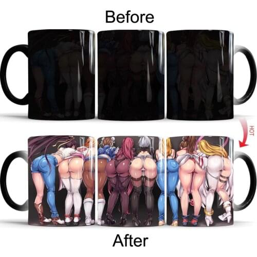 Sexy Butt Mug Anime Game Coffee Tea Heat Sensitive Mug Changing Color Magic Mug Best Gift for Your Friends