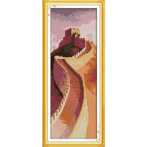 The Great Wall of Chinacross stitch kit flowers 14ct 18ct count canvas stitching embroidery DIY handmade needlework plus