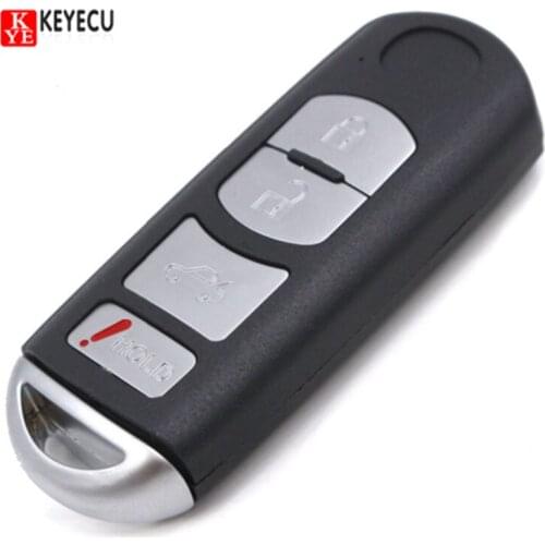 KEYECU New Replacement Remote Car Key Shell Case Fob for Mazda 3 5 6 CX-5 CX-7 CX-9 RX8 Miata MX5 (Shell Only)