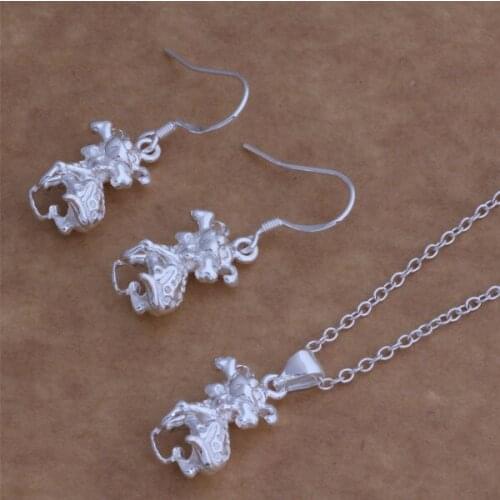 Wholesale High quality silver plated Fashion jewelry Necklace earrings WT-033