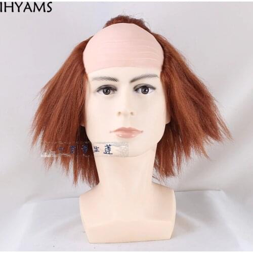 Stephen King IT Cosplay wig The Clown Pennywise Orange Short Synthetic hair Halloween role play costumes + wig cap