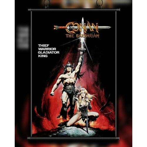 62 Custom Poster Silk Home Deco ARNOLD SCHWARZENEGGER CONAN THE BARBARIAN MOVIE Wall Art Christmas Gift