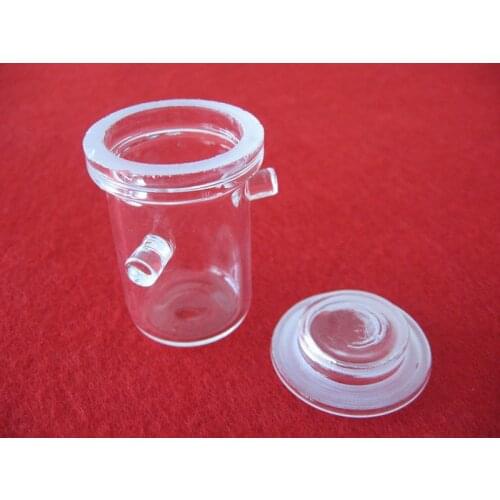 Clear quartz crucibles with lid OD25*Height38