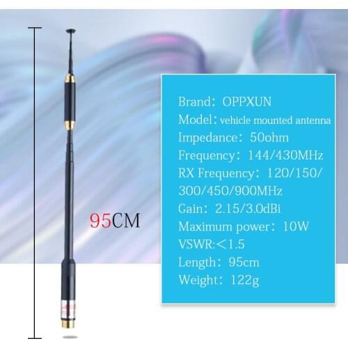Walkie Talkie U/VHF Dual Band SMA J M Male Telescopic Antenna High Gain for Two Way Radio Baofeng UV-3R Yaesu FT 60 50 8DR 270R