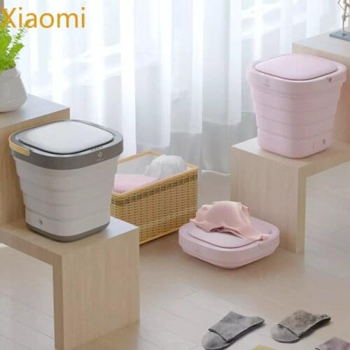 YOUPIN 0.8kg UV Sterilization Mini Foldable Washing Machine Portable washer with the suction cup for Underwear Socks Lavadora