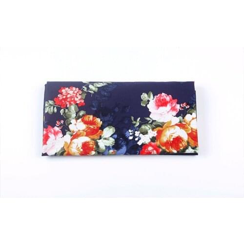 HLQON cotton sateen single color flower pattern fabric for women clothing sewing upholstery tissue wedding dress patchwork DIY