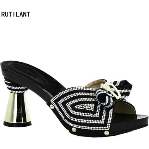 Ladies Women Pumps African Sandal Shoes for Parties Summer Shoes Nigerian Women Wedding Shoes Latest African Women Party Shoes