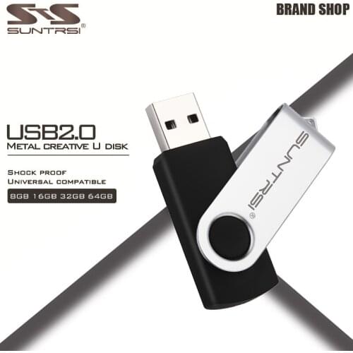 Suntrsi USB Flash Drive 4 8 16 32 64GB pendrive 128G Pen drive флешка waterproof u-disk 2.0 key usb stick gift for PC