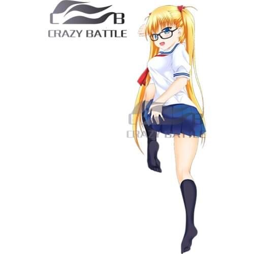 Crazy Battle 13 x5.3cm Hot Girl Anime Oni Chichi for Akizuki Airi Render Decal Air Conditioner Bumper Car Sticker Vinyl Car Wrap