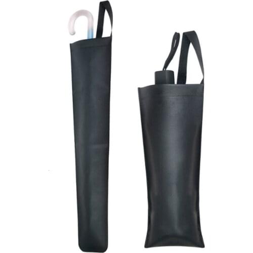 PU Faux Leather Car Umbrella Bag Waterproof Foldable Can Hold 2 Umbrellas Car Umbrella Cover