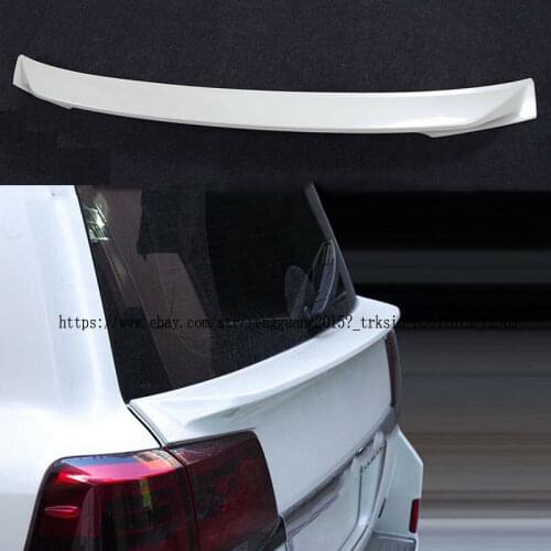 For Land Cruiser LC200 2016 2017 2018 ABS White BLACK Color Rear Trunk Spoiler Lip Wing