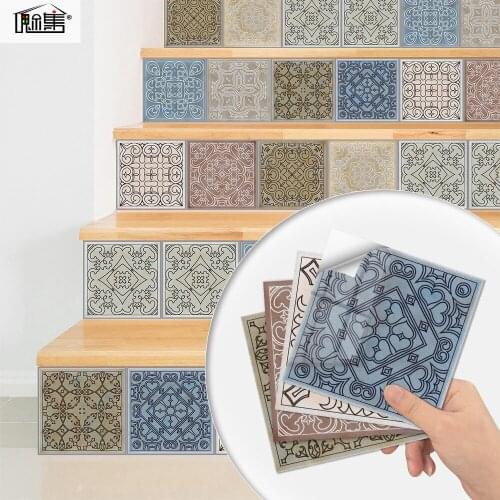 European Style Hard Tile Stickers Decorative Wall Stickers Waterproof Tile Stickers 3d Thick Wear-resistant Decorative Stickers