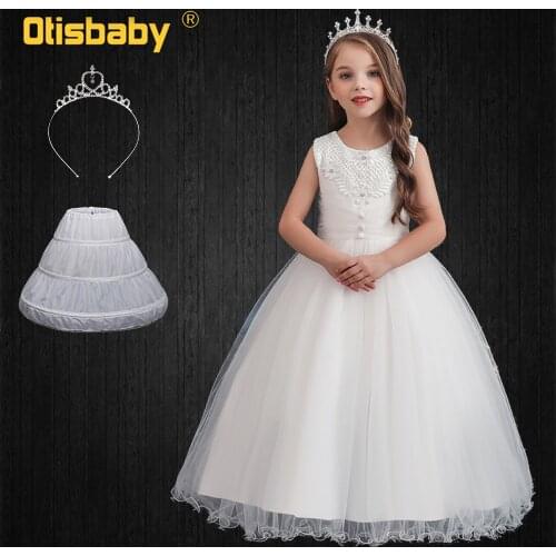 2-12Y Winter Teenage Girls Clothing Gown Long Graduation Dresses Wedding Kids Birthday Party Ceremony Monsoon Holidays Dresses