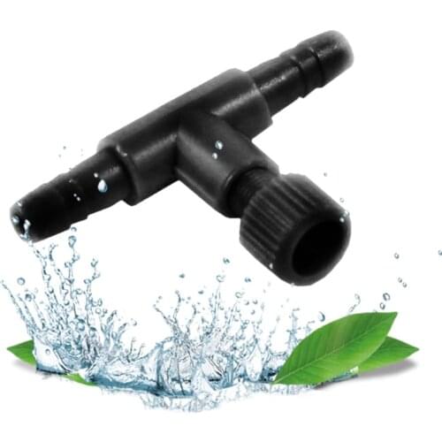 1pc Black Oxygenated Pump Valve Door Aquarium Oxygen Pump Tank Oxygen Pipe Tee Joint Air Conditioning Valve Switch