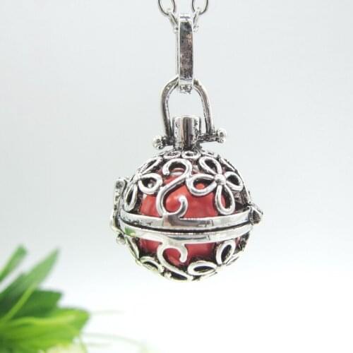 2017 New Arrival Elegant Design Flowers Hollowed Locket Cage DIY Angel Srufer and Diffuser Long Pendant Necklace