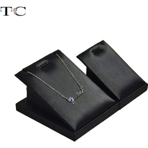 3pcs/lot High Quality PU Leather Display Stand for Jewelry Pendant Stands Earrings Holder Jewelry Showcases Organizer