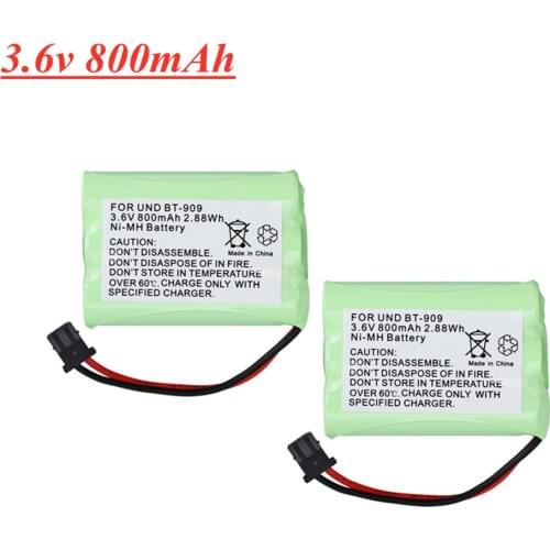 3.6V 800mAh Ni-MH Rechargeable Cordless Phone Battery for uniden BT-909 BT909 3 * AAA nimh 3.6V batteries Pack 1pcs to 10pcs