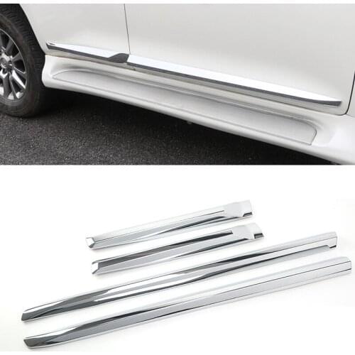 Accessories For Toyota Prado FJ150 2018 2019 2020 Door Side Molding Chrome Trim Cover ABS