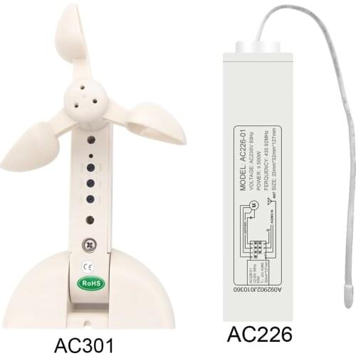 Wireless Wind Rain Light Sensor AC212 Receiver Automatic Close Open Curtain Blinds Awning For Smart Home Automation Domotica