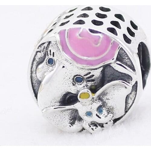 925 Sterling Elephant Love European Charms Bead Fit Original Charms Bracelets DIY Pendant Charm Beads Girl Women Jewelry Making