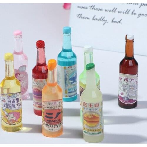 5Pcs Dollhouse Resin Soda Water Bottles with Beautiful Design And Excellent Workmanship