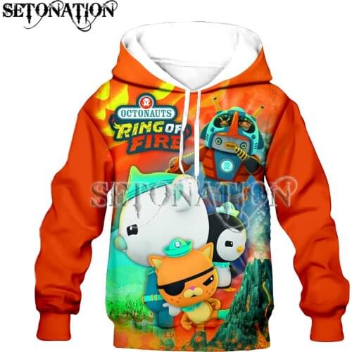 The Octonauts KID 3D print boys/girls Flannelet thickening type Children zipper coat Sweatshirt/Hooded//family clothing design