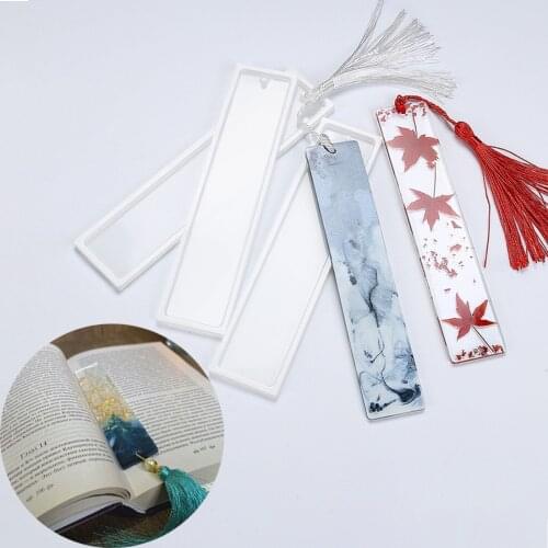 DIY Bookmark Casting Silicone Mold Crystal UV Epoxy Resin Clay Transparent Moulds Resin Bookmark Mould Craft Making Home Decor