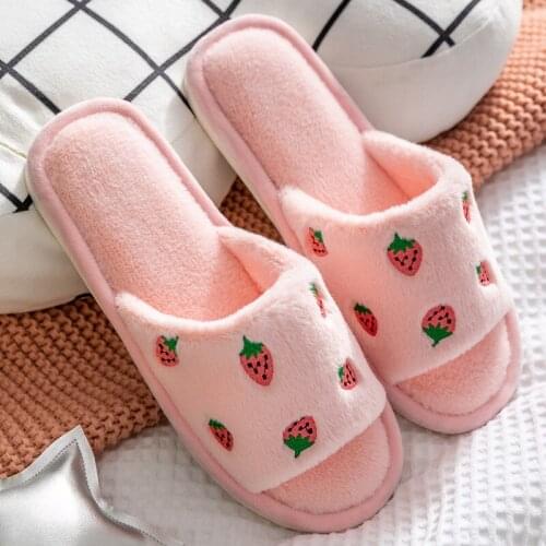 SunNY Everest home slippers winter women cotton flats Cartoons cute girls indoor plush cotton slipper