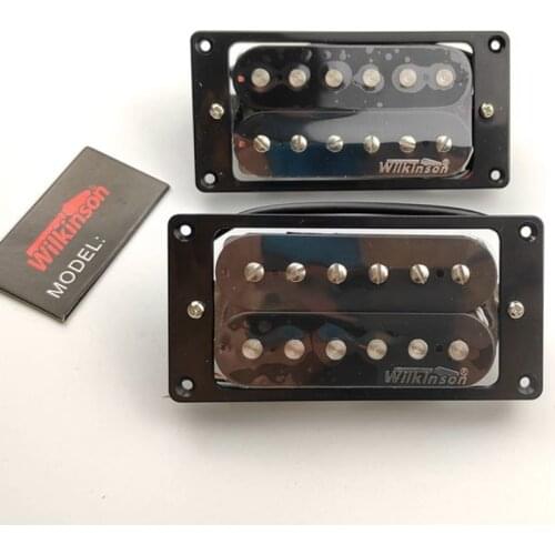 Wilkinson WHHB AlNiCo V Humbucker Pickup Neck/Bridge Set - Black Nice! From Korea