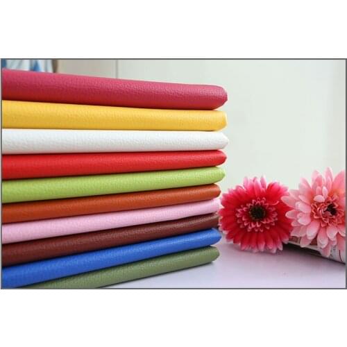 PPCrafts Leather fabric Pu leather handmade DIY soft sofa fabric auto hard Pack Litchi faux