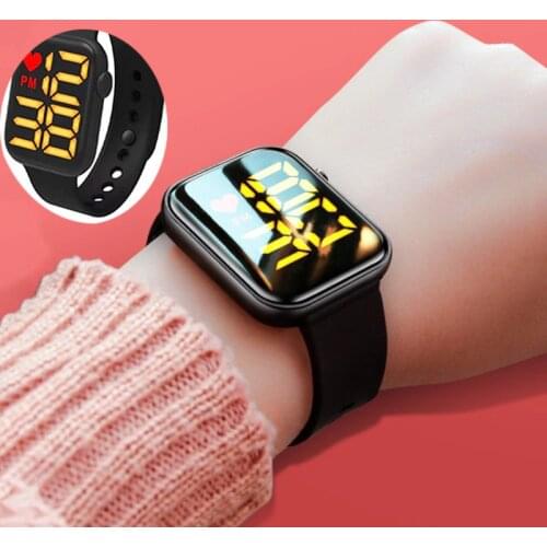 Square Electronic Watch Touch LED Electronic Watch Big Digital Simple Life Waterproof Bracelet Watch Couple Student